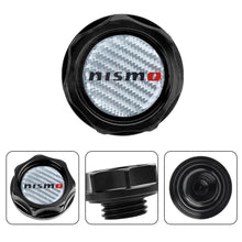 Load image into Gallery viewer, Brand New Nismo Black Engine Oil Cap With Real Carbon Fiber Nismo Sticker Emblem For Nissan