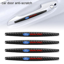 Load image into Gallery viewer, Brand New 4PCS Ford Racing Real Carbon Fiber Anti Scratch Badge Car Door Handle Cover Trim