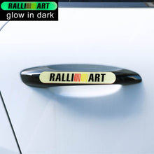 Load image into Gallery viewer, Brand New 8PCS RALLIART Glows in Dark Green Car Trunk Side Fenders Door Badge Scratch Guard Sticker