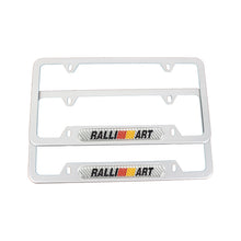 Load image into Gallery viewer, Brand New Universal 1PCS Ralliart Silver Metal License Plate Frame