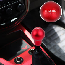 Load image into Gallery viewer, BRAND NEW UNIVERSAL MOMO Racing Universal Red Aluminum Round Shift Knob Lever Knob M8 M10 M12