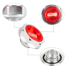 Load image into Gallery viewer, Brand New JDM Mugen Emblem Brushed Red Engine Oil Filler Cap Badge For Honda / Acura