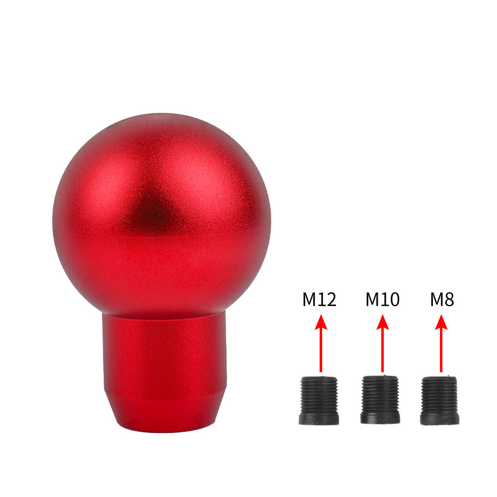 BRAND NEW UNIVERSAL MOMO Racing Universal Red Aluminum Round Shift Knob Lever Knob M8 M10 M12