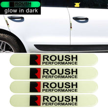 Load image into Gallery viewer, Brand New 4PCS ROUSH PERFORMANCE Glows in Dark Green Car Trunk Side Fenders Door Badge Scratch Guard Sticker