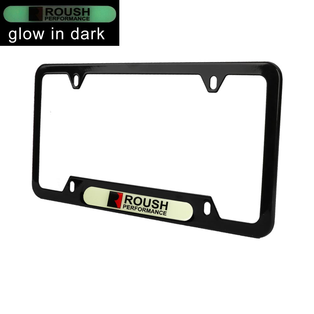 Brand New Universal 1PCS ROUSH PERFORMANCE Black Metal License Plate Frame