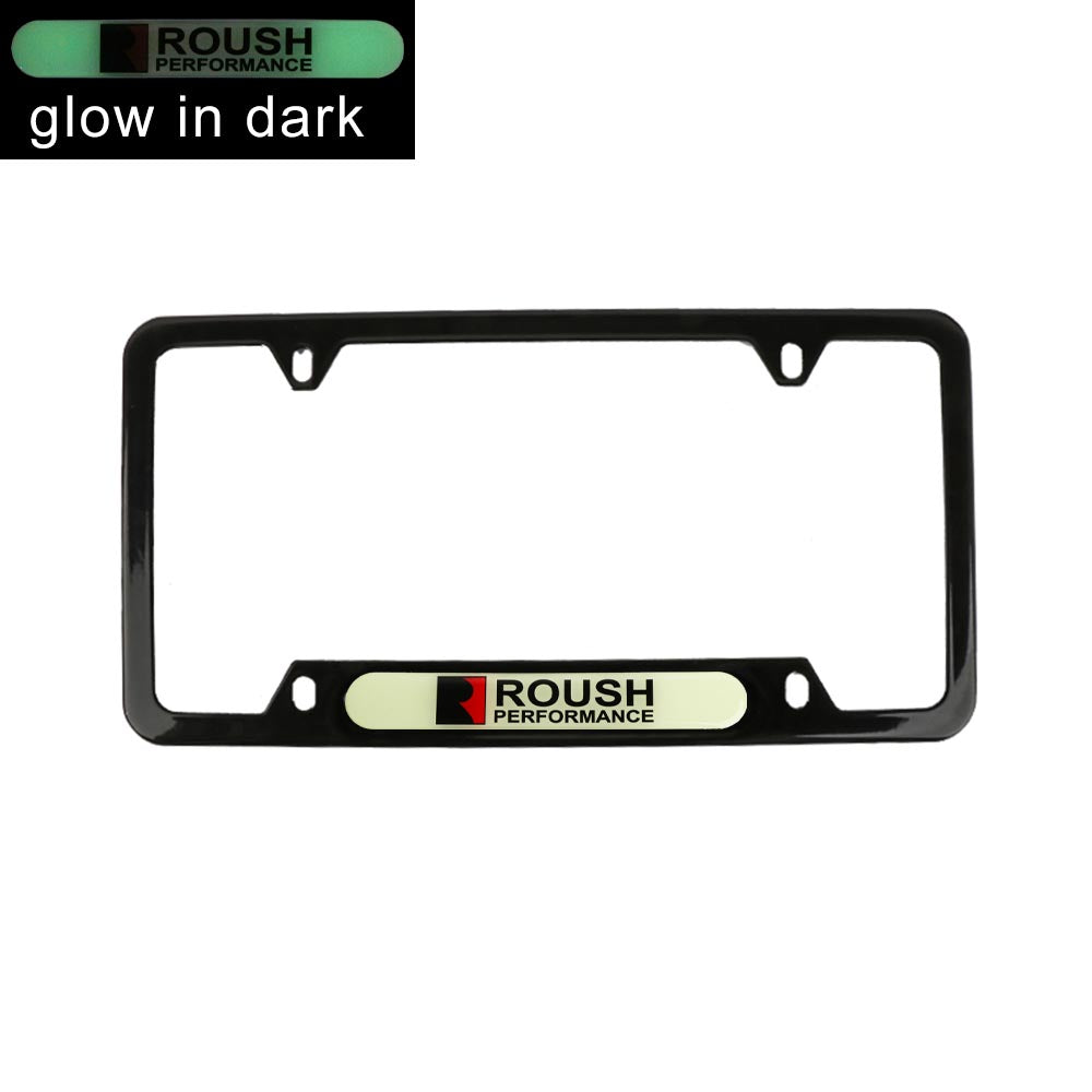 Brand New Universal 1PCS ROUSH PERFORMANCE Black Metal License Plate Frame