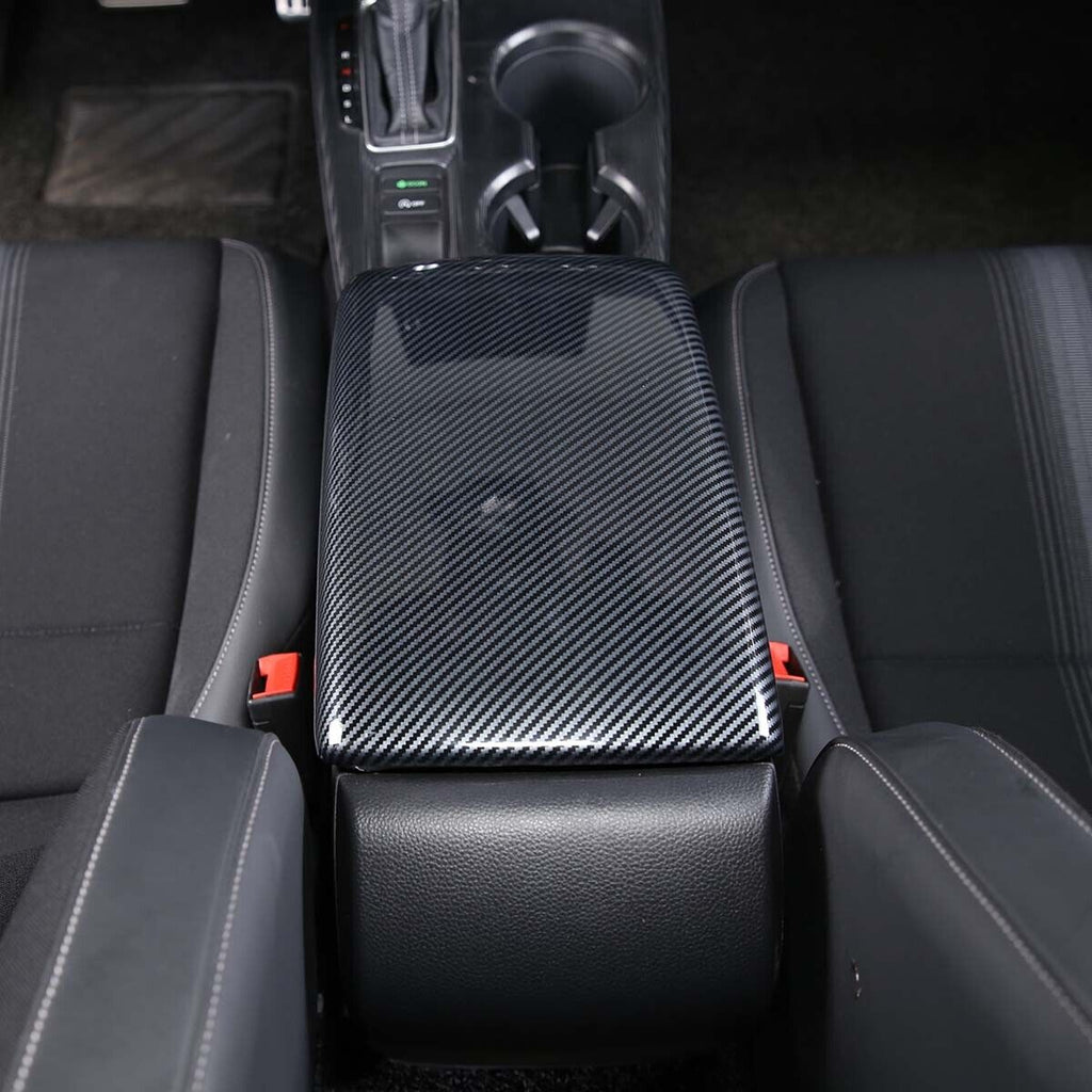 Brand New 2022-2025 Honda Civic ABS Carbon Fiber Look Center Console Armrest Box Cover