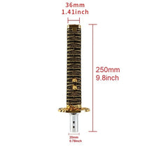 Load image into Gallery viewer, BRAND NEW UNIVERSAL 25CM JDM Samurai Sword Gold Shift Knob Shifter Alloy Katana Adapter M8 M10 M12