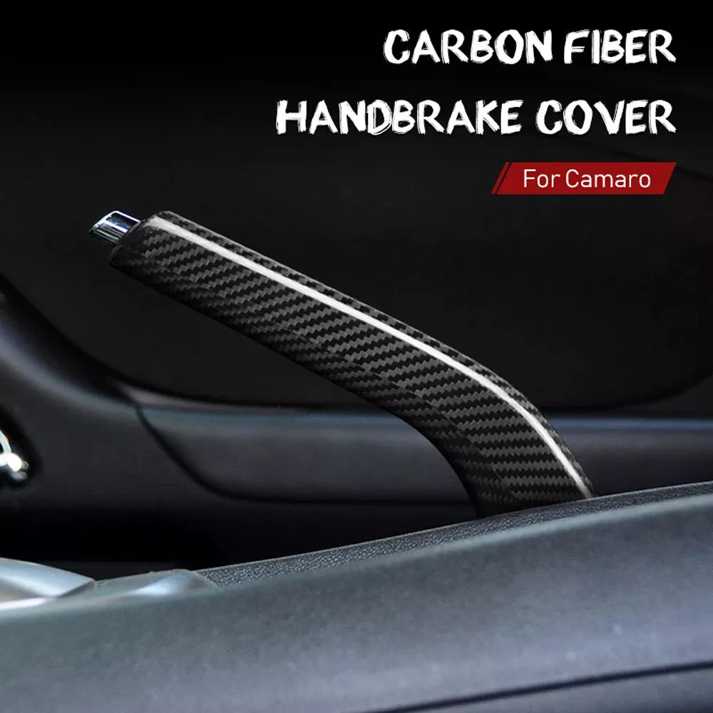 BRAND NEW REAL CARBON FIBER HANDBRAKE COVER CAR PARKING SHIFTER CHEVROLET CAMARO 2010-2015