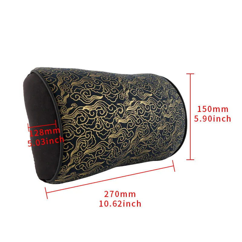 BRAND NEW 2PCS JDM SAKURA Black Cloud Fabric Soft Cotton Car Neck Rest Pillow Headrest