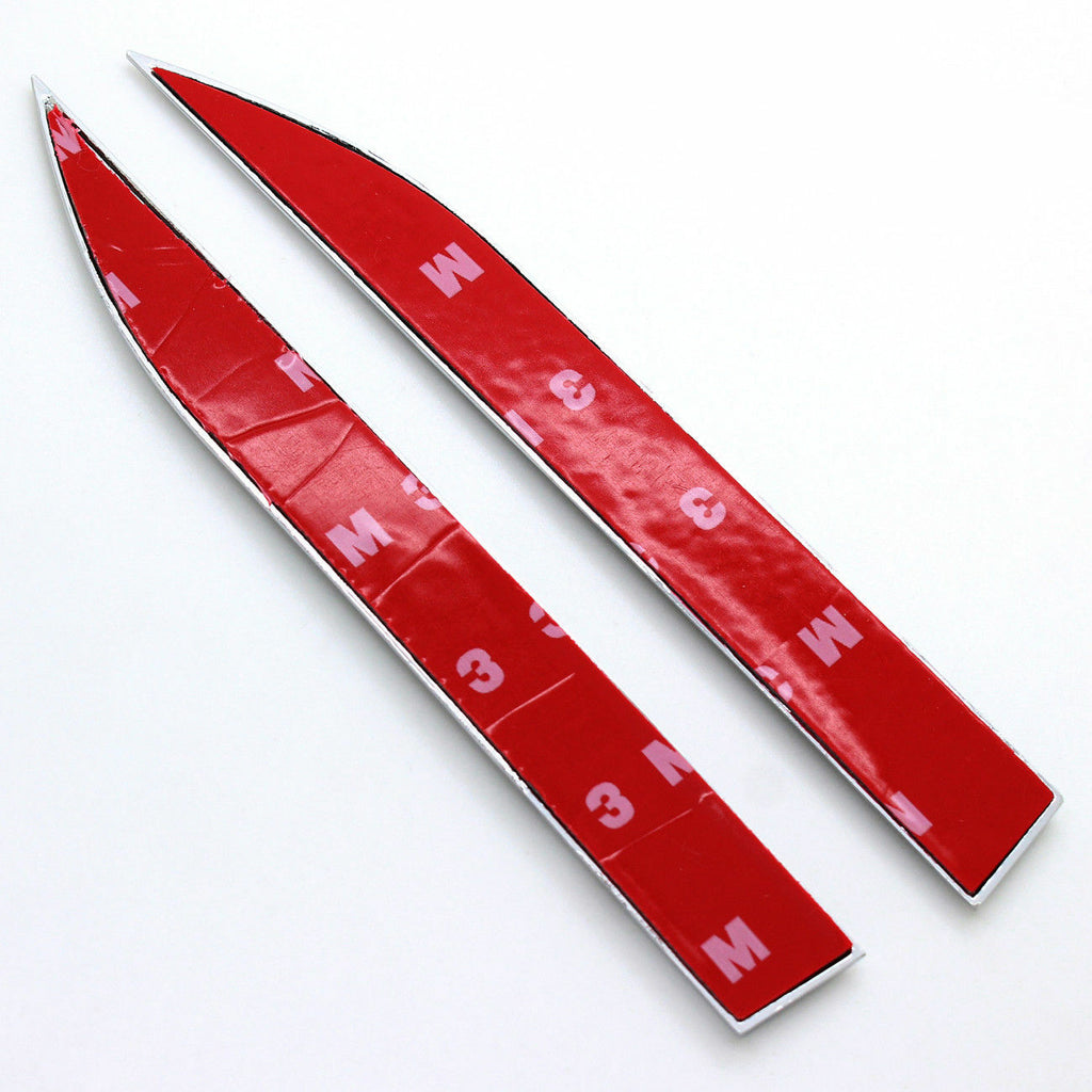 Brand New 2PCS NISSAN Red Metal Emblem Car Trunk Side Wing Fender Decal Badge Sticker