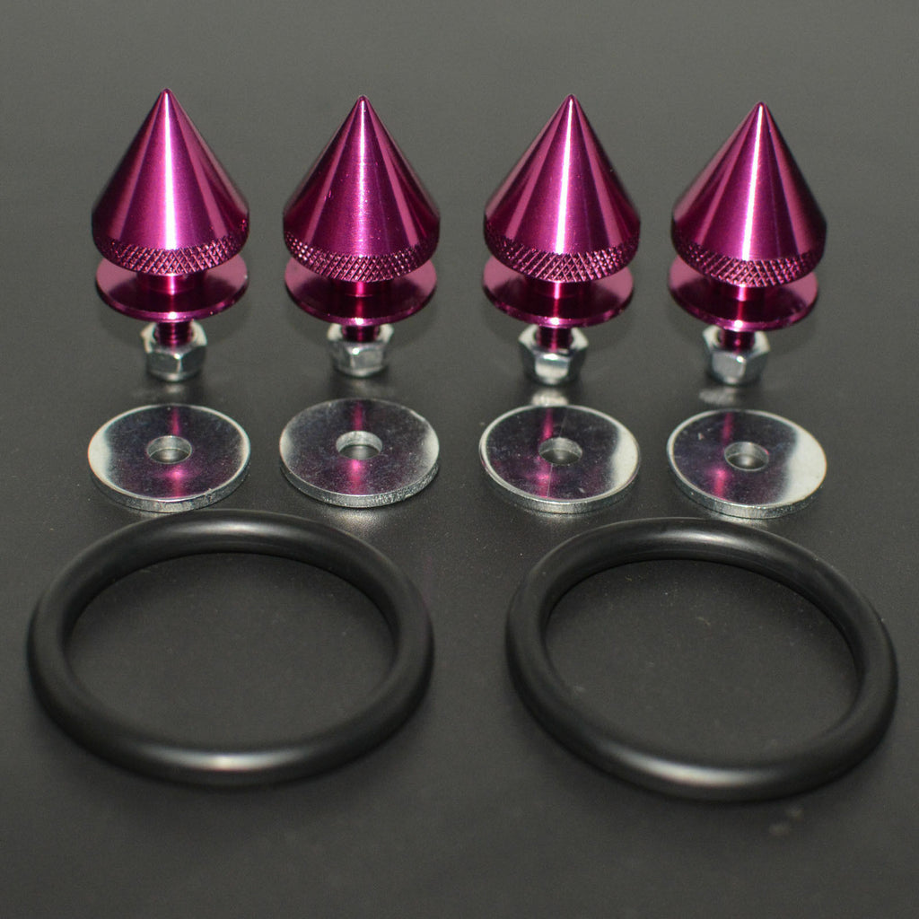 Brand New Universal Spike Style Purple Aluminum Car Bumper Trunk Fender Hatch Lids Quick Release Fastener