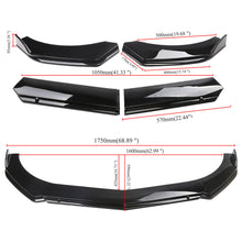 Load image into Gallery viewer, BRAND NEW UNIVERSAL 4PCS Glossy Black Front Bumper Protector Body Splitter Spoiler Lip