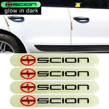 Load image into Gallery viewer, Brand New 4PCS SCION Glows in Dark Green Car Trunk Side Fenders Door Badge Scratch Guard Sticker