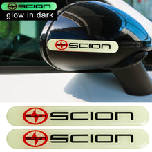 Load image into Gallery viewer, Brand New 2PCS SCION Glows in Dark Green Car Trunk Side Fenders Door Badge Scratch Guard Sticker