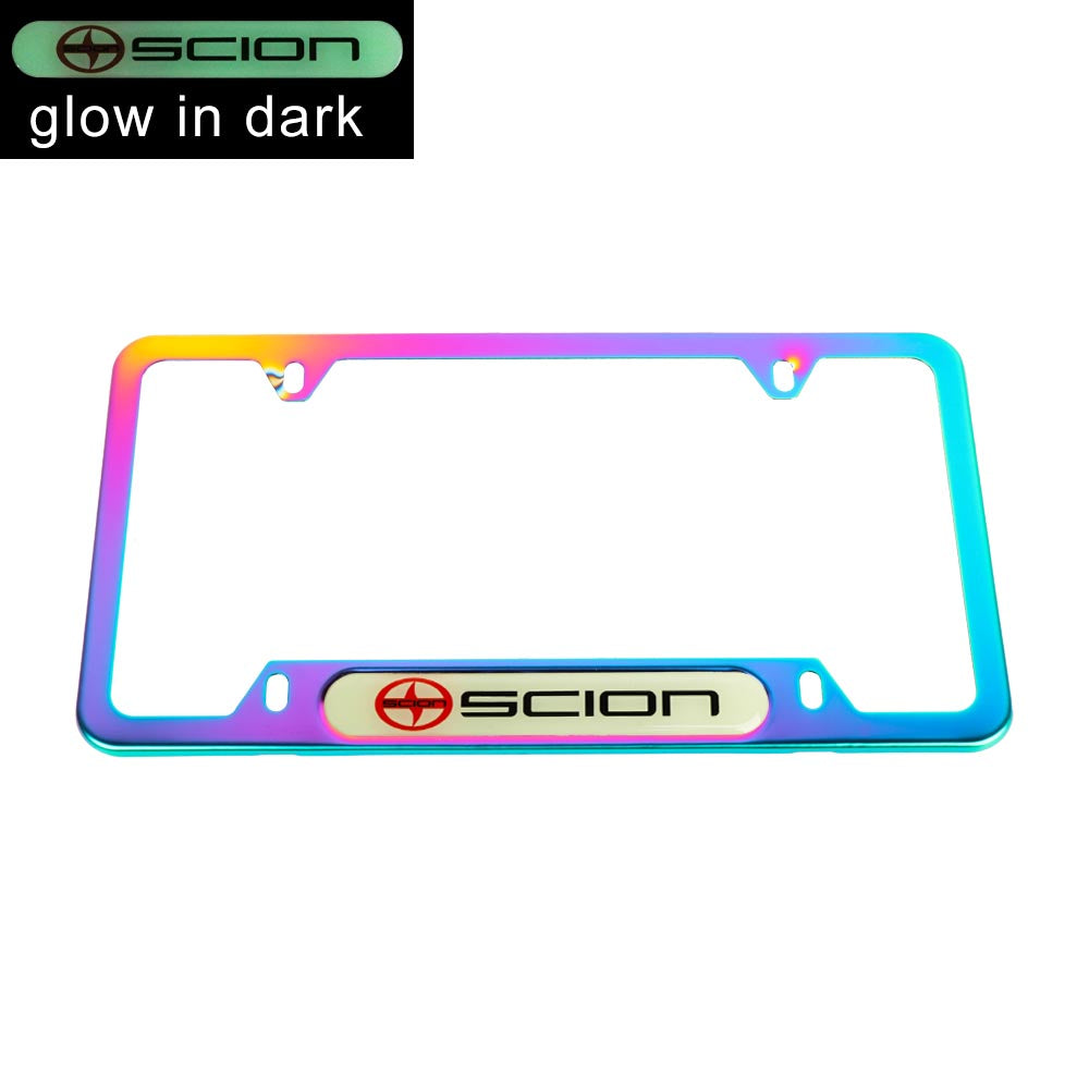 Brand New Universal 1PCS SCION Neo Chrome Metal License Plate Frame