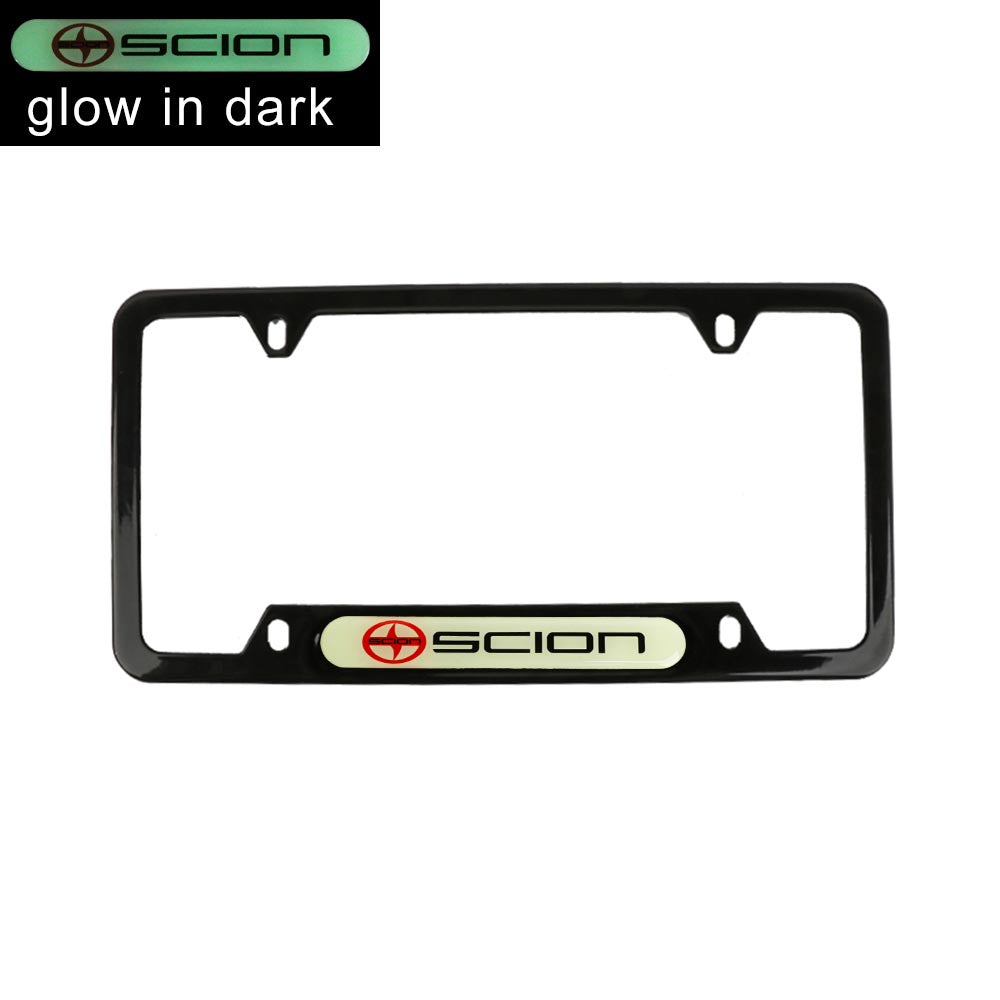 Brand New Universal 1PCS SCION Black Metal License Plate Frame