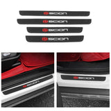 Brand New 4PCS Universal Scion Silver Rubber Car Door Scuff Sill Cover Panel Step Protector