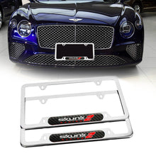 Load image into Gallery viewer, Brand New Universal 2PCS SKUNK2 Chrome Metal License Plate Frame