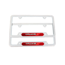 Load image into Gallery viewer, Brand New Universal 2PCS SKUNK2 Silver Metal License Plate Frame