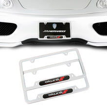 Load image into Gallery viewer, Brand New Universal 2PCS SKUNK2 Silver Metal License Plate Frame