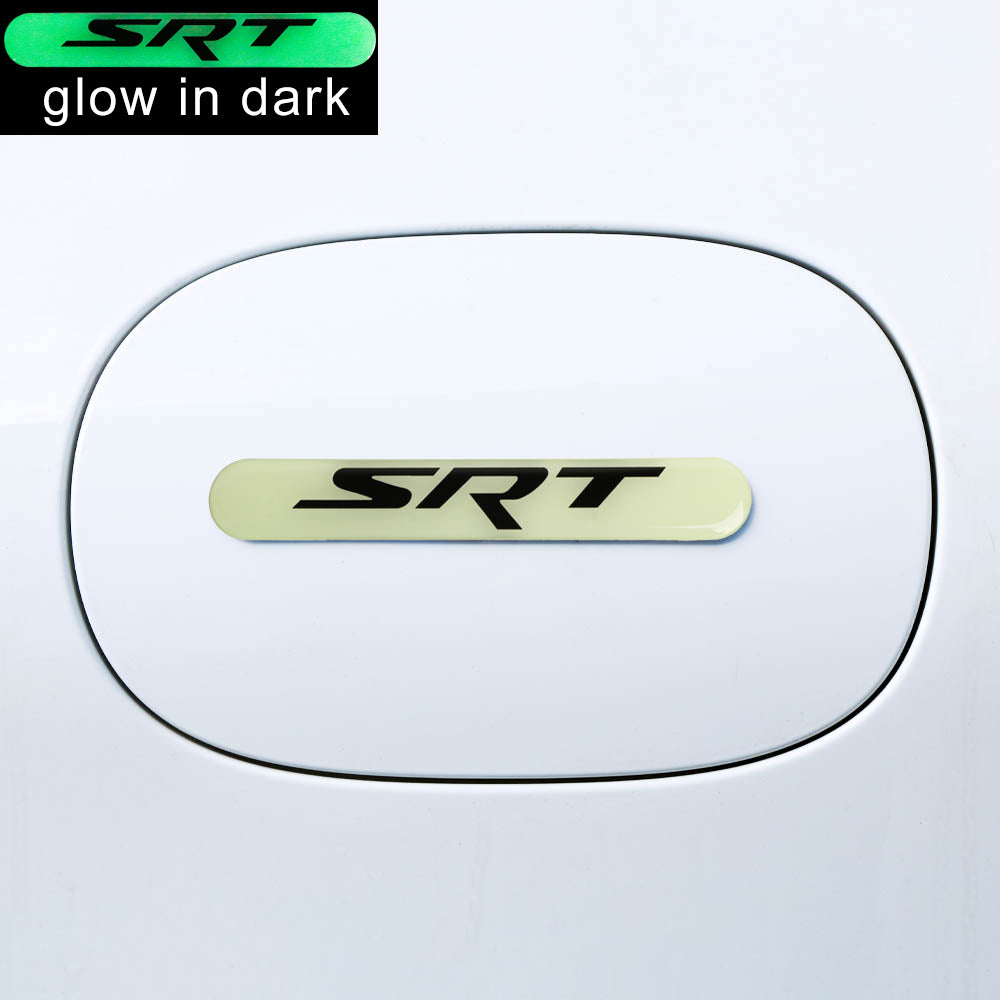 Brand New 8PCS SRT Glows in Dark Green Car Trunk Side Fenders Door Badge Scratch Guard Sticker