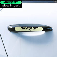 Load image into Gallery viewer, Brand New 2PCS SRT Glows in Dark Green Car Trunk Side Fenders Door Badge Scratch Guard Sticker