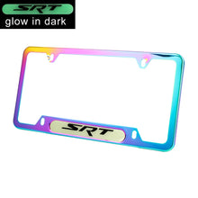 Load image into Gallery viewer, Brand New Universal 1PCS SRT Neo Chrome Metal License Plate Frame