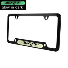 Load image into Gallery viewer, Brand New Universal 2PCS SRT Black Metal License Plate Frame