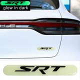 Brand New 1PCS SRT Glows in Dark Green Car Trunk Side Fenders Door Badge Scratch Guard Sticker