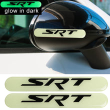 Load image into Gallery viewer, Brand New 2PCS SRT Glows in Dark Green Car Trunk Side Fenders Door Badge Scratch Guard Sticker