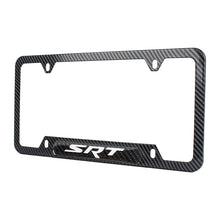 Load image into Gallery viewer, Brand New Universal 1PCS SRT Carbon Fiber Look Metal License Plate Frame