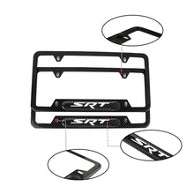 Load image into Gallery viewer, Brand New Universal 1PCS SRT Carbon Fiber Look Metal License Plate Frame