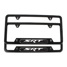 Load image into Gallery viewer, Brand New Universal 1PCS SRT Carbon Fiber Look Metal License Plate Frame