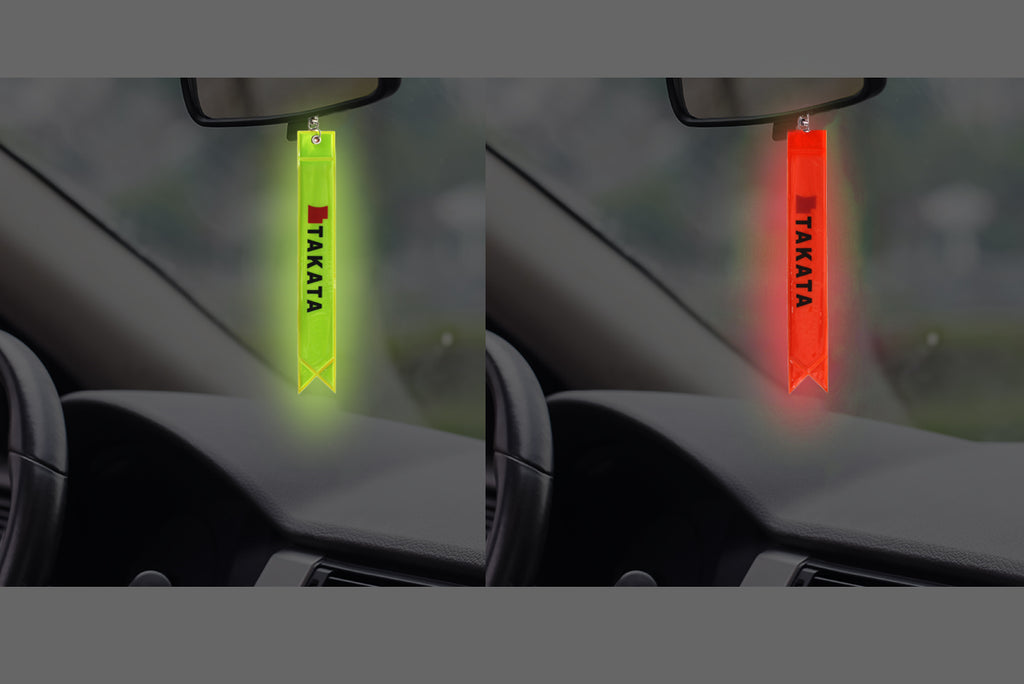 BRAND NEW JDM TAKATA REFLECTIVE STRIP DOUBLE SIDED KEYCHAIN