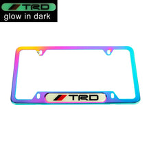 Load image into Gallery viewer, Brand New Universal 1PCS TRD Neo Chrome Metal License Plate Frame