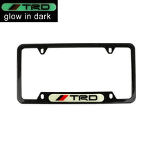 Load image into Gallery viewer, Brand New Universal 2PCS TRD Black Metal License Plate Frame