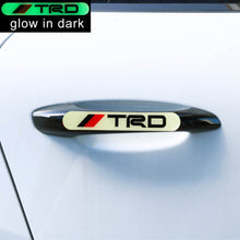 Load image into Gallery viewer, Brand New 4PCS TRD Glows in Dark Green Car Trunk Side Fenders Door Badge Scratch Guard Sticker