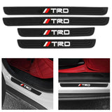 Brand New 4PCS Universal TRD Silver Rubber Car Door Scuff Sill Cover Panel Step Protector