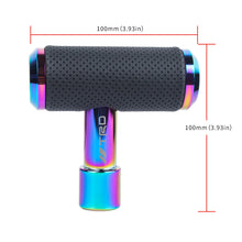 Load image into Gallery viewer, Brand New Universal TRD Neo Chrome Aircraft Joystick Aluminum Leather Car Gear Shift Knob Shifter Lever Head M8 M10 M12