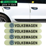 Brand New 4PCS VOLKSWAGEN Glows in Dark Green Car Trunk Side Fenders Door Badge Scratch Guard Sticker