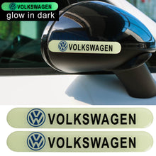 Load image into Gallery viewer, Brand New 2PCS VOLKSWAGEN Glows in Dark Green Car Trunk Side Fenders Door Badge Scratch Guard Sticker