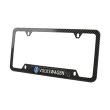 Load image into Gallery viewer, Brand New Universal 2PCS Volkswagen Carbon Fiber Look Metal License Plate Frame