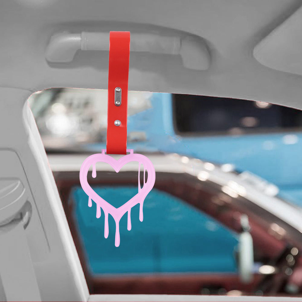 Brand New Drip Heart Pink JDM TSURIKAWA Ring Subway Train Bus Handle Red Strap Charm Drift (Copy)