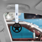 Brand New Round Star Black JDM TSURIKAWA Ring Subway Train Bus Handle White Strap Charm Drift