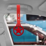 Brand New Round Star Red JDM TSURIKAWA Ring Subway Train Bus Handle Red Strap Charm Drift