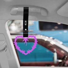 Load image into Gallery viewer, Brand New Barbed Wire Heart Purple JDM TSURIKAWA Ring Subway Train Bus Handle Black Strap Charm Drift