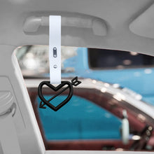 Load image into Gallery viewer, Brand New Arrow Heart Love Black JDM TSURIKAWA Ring Subway Train Bus Handle White Strap Charm Drift