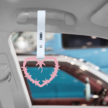 Load image into Gallery viewer, Brand New Barbed Wire Heart Pink JDM TSURIKAWA Ring Subway Train Bus Handle White Strap Charm Drift