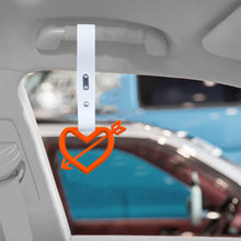 Load image into Gallery viewer, Brand New Arrow Heart Love Orange JDM TSURIKAWA Ring Subway Train Bus Handle White Strap Charm Drift